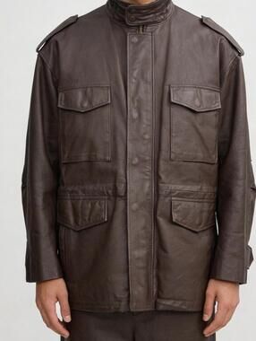 Vintage Leather Jacket Men Large Willabee & Ward